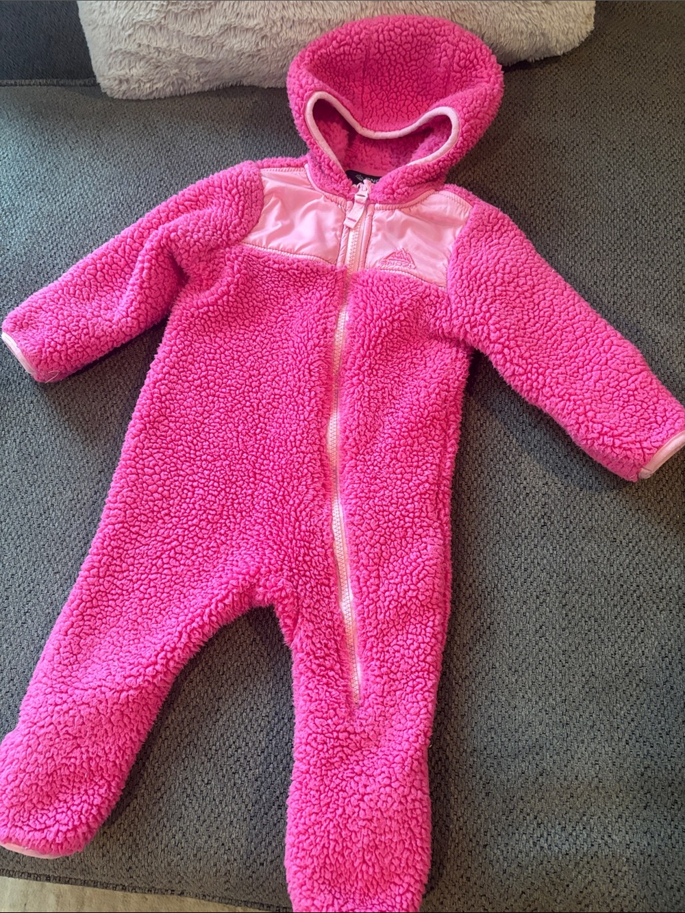 Snozu Pink Hooded Fleece Snowsuit